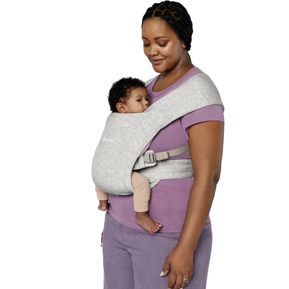 Ergobaby Embrace Soft Gray Baby Wrap Sling For 0-6 Months