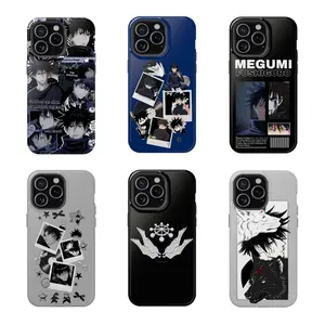 Jujutsu Kaisen Collage Tough Phone Case, Megumi Fushiguro MagSafe Dual Layer Shockproof Protection, Protective Cover For iPhone 11–17 Pro Max, Blue Anime Gift For Fans