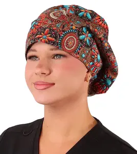 Riley Comfort Scrub Cap - Indian Jewelry Coral