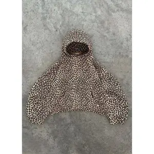 Women’s Vintage Leopard Print Zip-Up Hoodie Sweatshirt – Hip Hop Style, Trending Clothing