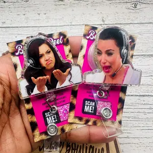 911 Dispatch Glitter Acrylic Badge Clip Nurse Badge Reel