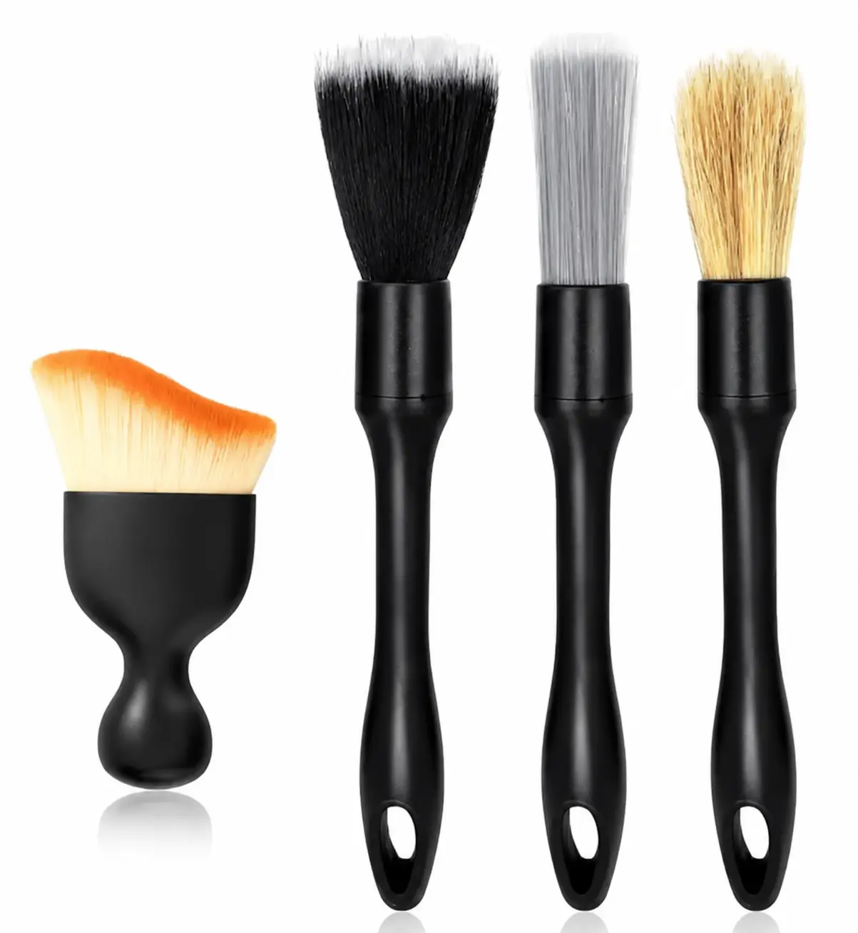 4 Counts Set Car Detailing Products,Soft Professional Portable Brush for Car Interior Cleaning & Dust Removal, Car Valeting Kit,Car Interior Cleaning Brush Set, Cleaning Supplies,Automotive.