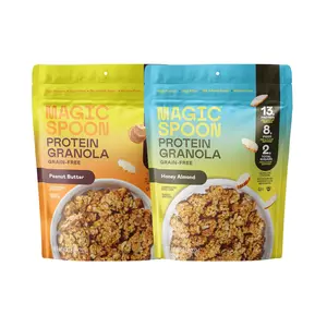 Magic Spoon Protein Granola - High Protein, Low Sugar, Grain Free, Honey Almond & Peanut Butter Options, 1 Bag Each - Oatmeal, Muesli