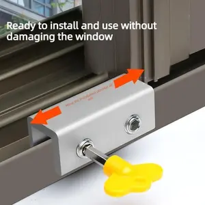 No-drill window lock, screen window limiter, fastener, hotel sliding door and window track lock, anti-theft security buckle