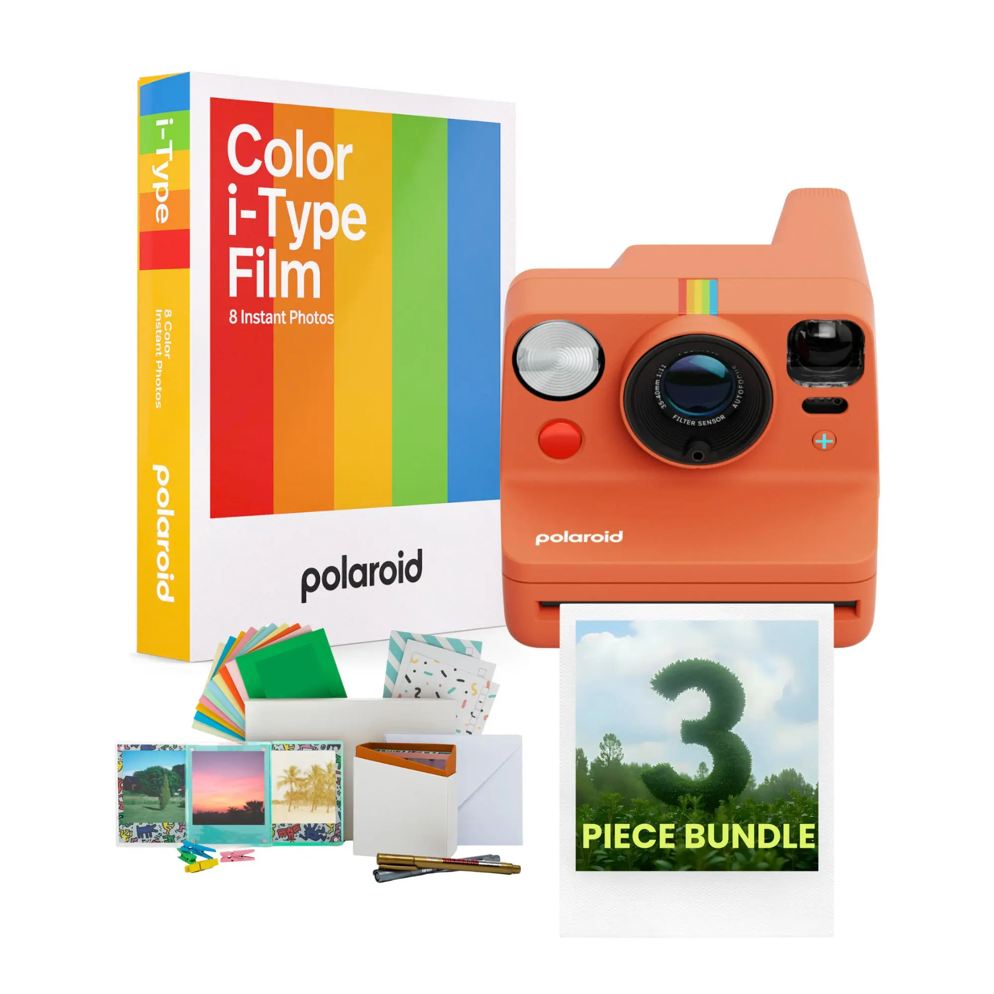 Polaroid Now Plus Generation 3 Coral Instant Camera with Manual Controls, Color Film, and Film Kit