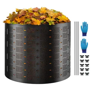 Compost Bin 220-Gallon Outdoor Expandable Composter For Garden And Yard, Large Capacity Composting Bin With Easy Setup, Fast Formation Of Rich Fertile Soil, Odor Control, Weather Resistant