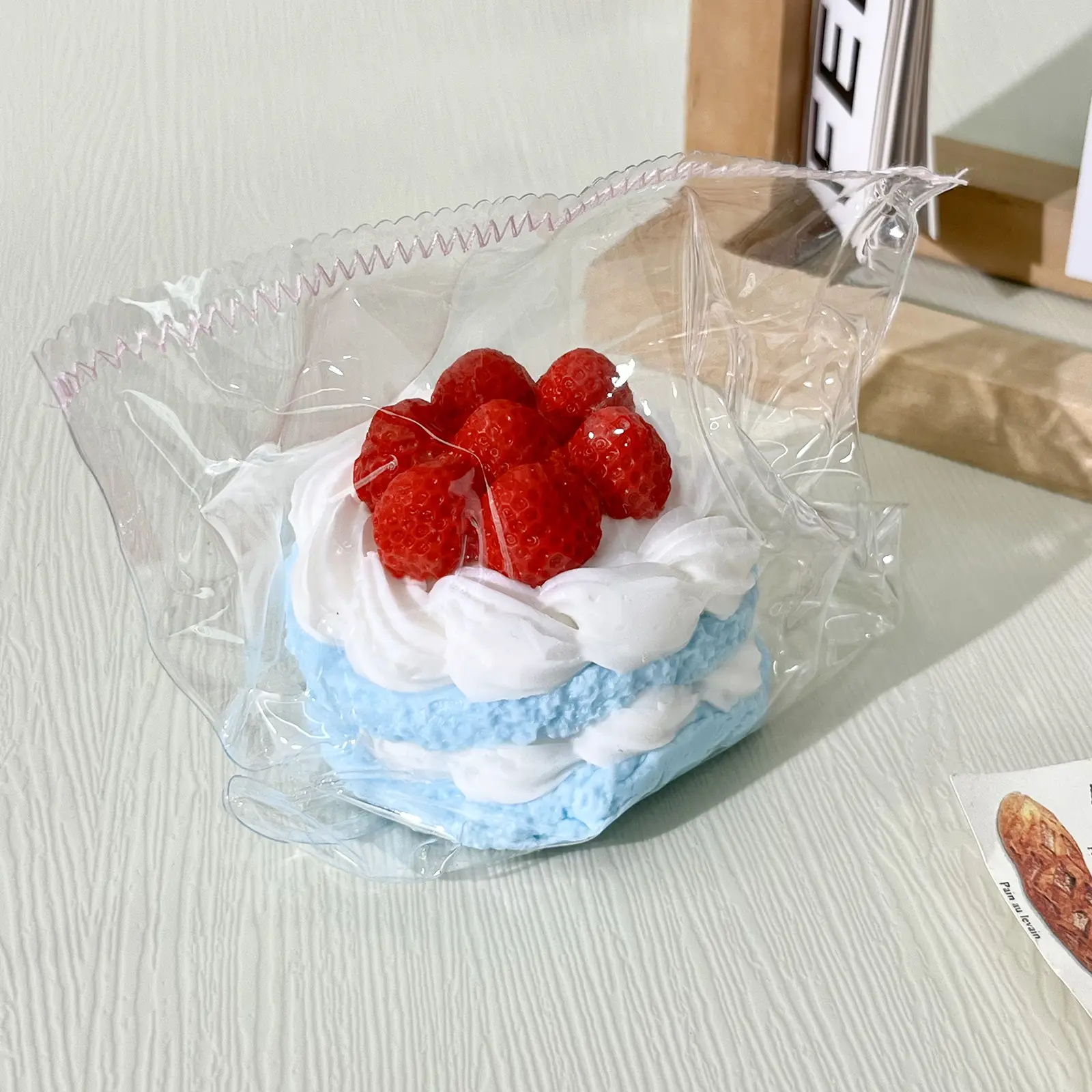 【Buy 3 get 1 free】Strawberry Thin Ice Cake tabba squishies kidstoysFood-Grade Silicone Slow-Rising Rebound Squishy Fidget Toys for Stress Relief - Soft Squeeze Toys with Thick Creamy Slime Texture, Handmade Non-Toxic Sensory Toys