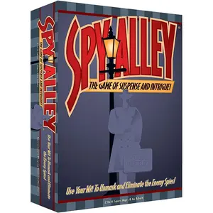 Spy Alley Hidden Identity Deduction Strategy Board Game Suspense and Intrigue Bluffing Tactics Secret Roles Deception Gameplay Fast Setup High Replay Value Competitive Mind Game Portable Tabletop Entertainment Classic Mystery Theme Giftable Box Design
