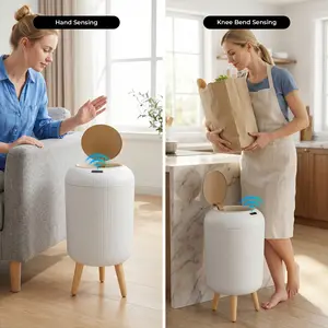 SUSTEAS Smart Sensor Trash Can, Trash Compactor, Hygienic And Easy To Use, Smart Bin ForKitchen, Bathroom, Bedroom, Office, Outdoor