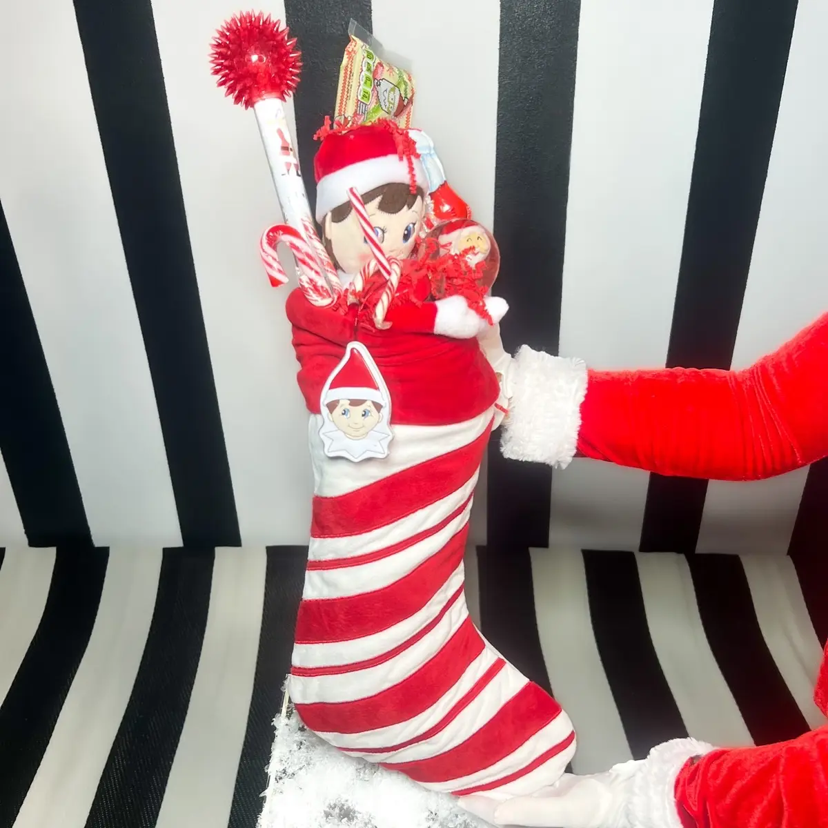 Elf Bur Christmas Stocking
