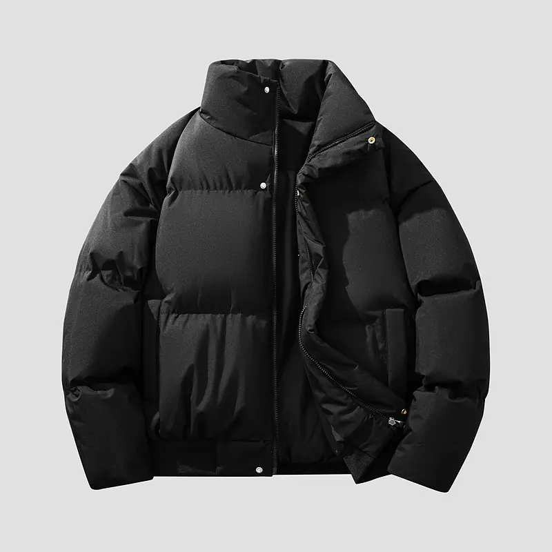 Autumn Winter Basic Solid Color Versatile Casual Thick Cotton Jacket