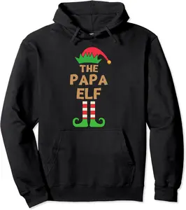 Papa Elf Matching Family Christmas Party Pajama Melanin Pullover Hoodie - Keithhodges Shop 64B0BVTLC6XZ