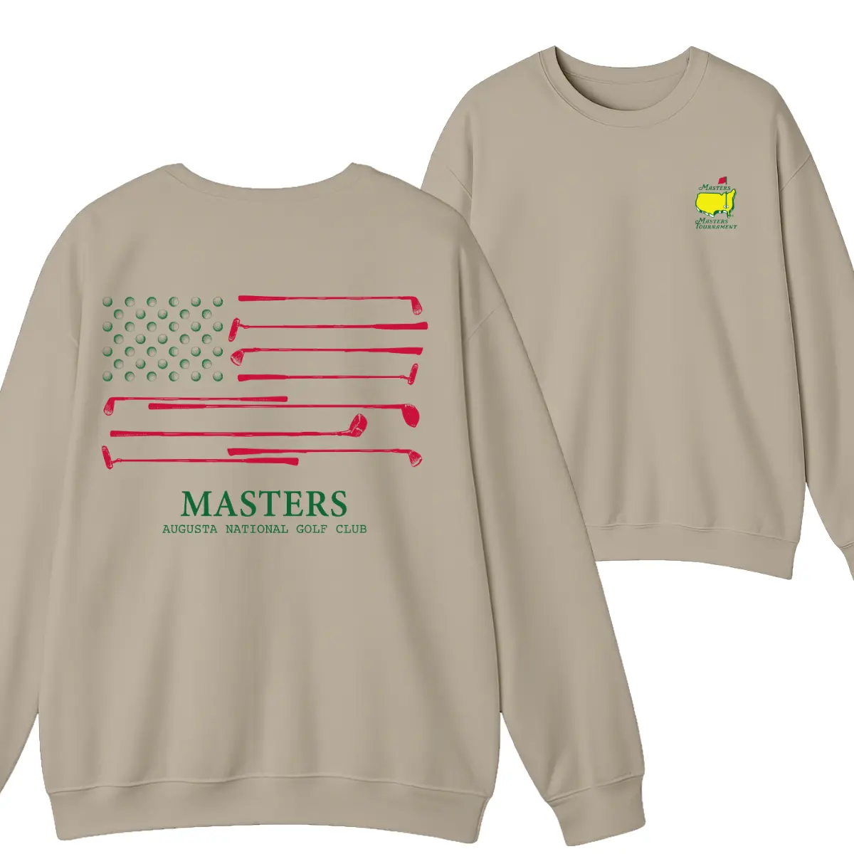 2025 Masters Tournament Augusta 91 Years Crewneck Sweatshirt, The Masters Golf Cup Pullover, Casual Streetwear Long Sleeve Top for Men and Women