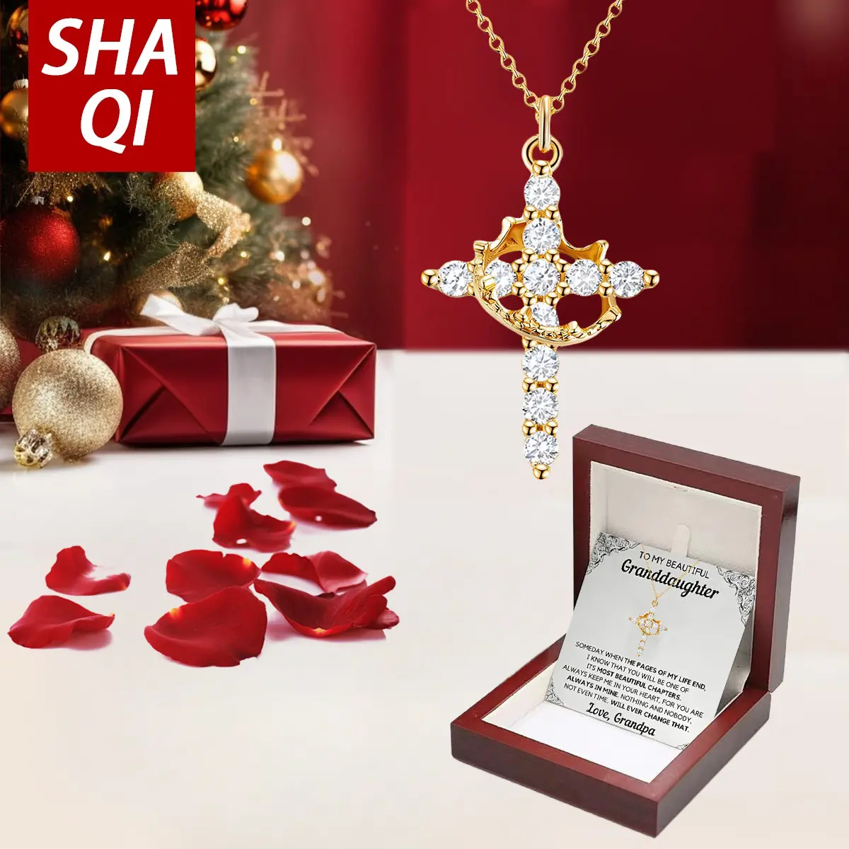 Gold + beveled edge wooden box