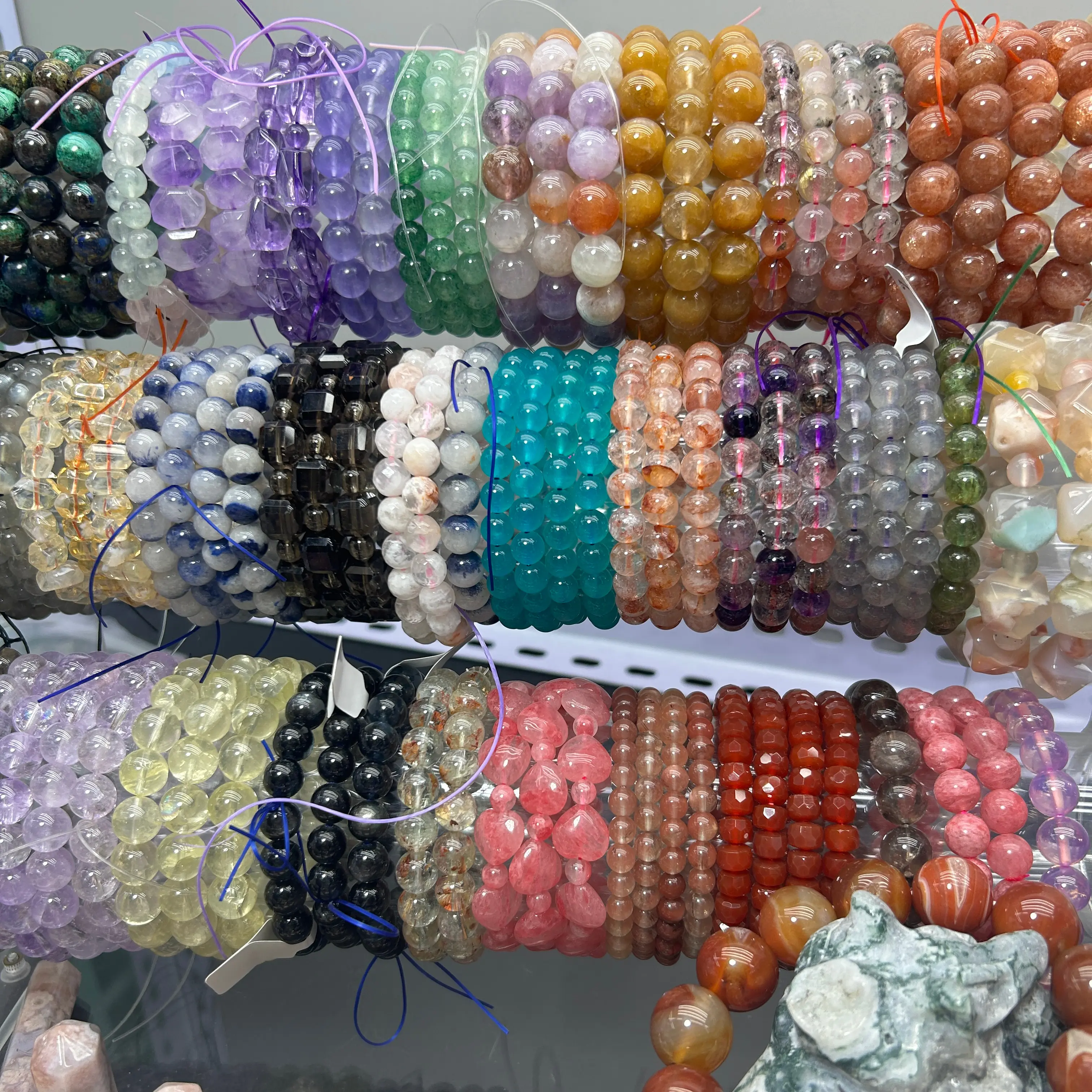 Assorted Tumbled Stones in Mix Colors, Crystal Chips for Live Show Scoops and DIY Jewelry Making, Unisex Supplies for Bracelets & Anklets, Adults, No, Wu