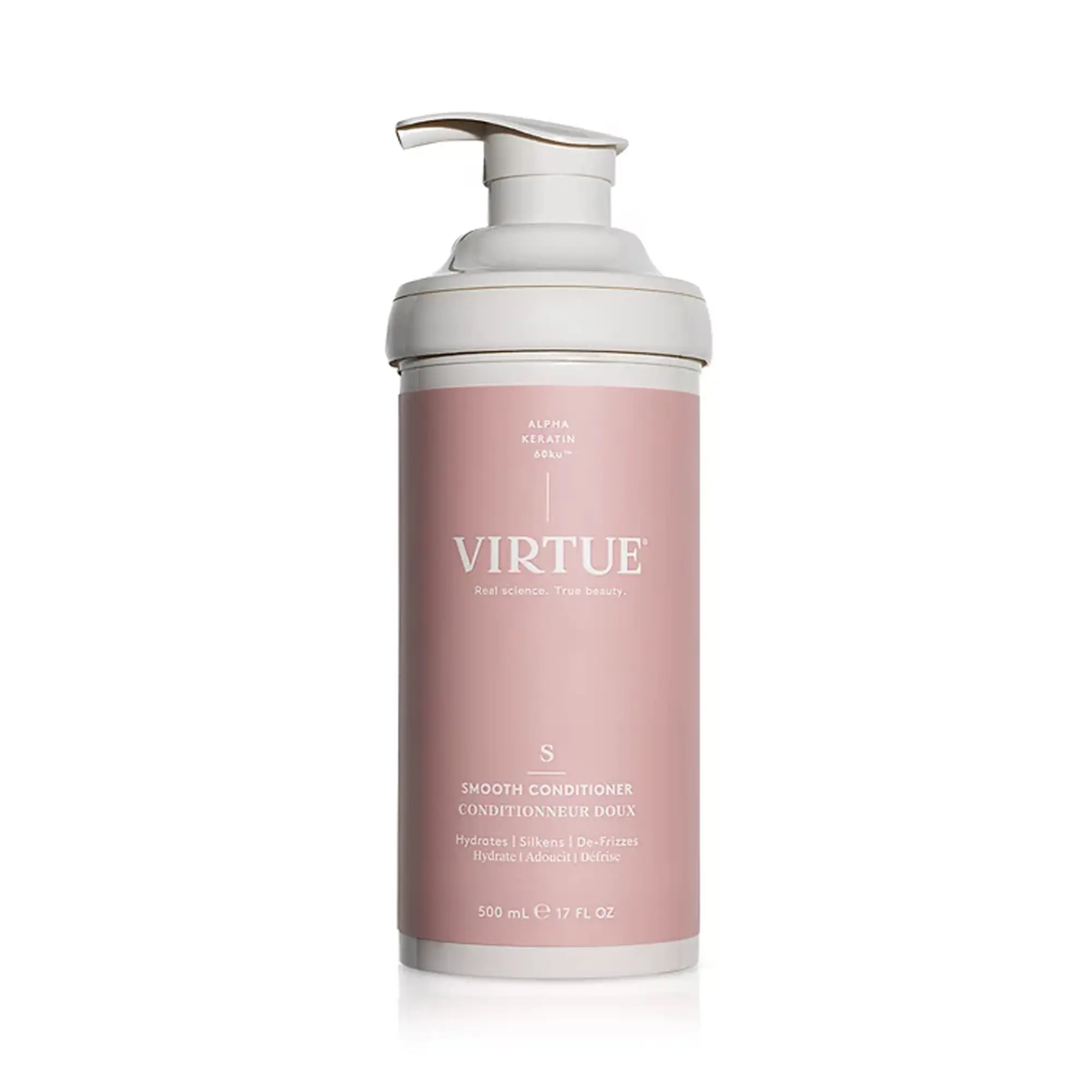 Virtue Labs Smooth Conditioner, Daily Smoothing and Anti-Frizz Haircare Treatment for All Hair Types, Color-Safe and Vegan, 17oz, Color Conditioner, Gentle Haircare, Hydrating Conditioner