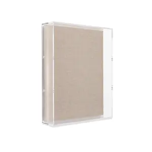 16" x 20" x 3" Modern UV-Grade Acrylic Shadowbox with Linen Canvas