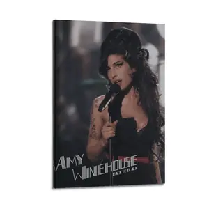 Amy Winehouse Modern Art Deco Painting Art Poster Wall Decoration Wall Poster Art Wall Rich Art Painting Corridor Art Painting Decoration Vintage Letters Print Artistic