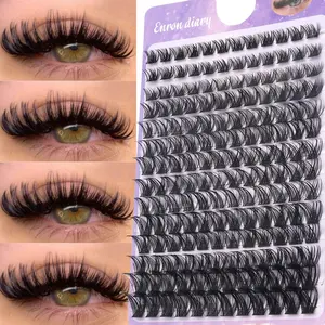 168pcs Faux Mink Lash Clusters, DIY Eyelash Extension, Diy False Eyelashes - D-Curl Fluffy & Natural Lash Clusters, Reusable, Lightweight & Easy To Wear, Suitable For Beginners, Daily Wear, Weddings, Dates, Parties, Holidays