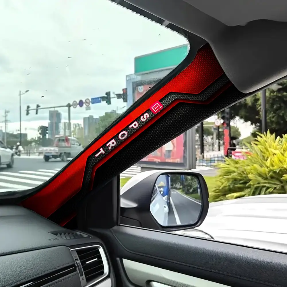 Jdm Car Interior A-Pillar Modification Kit, Universal Style Upgrade, Sports Pattern Self-Adhesive Elastic Decal For Cars Sticker Set, Car Accessories, Car Decals