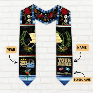 Personalized Guatemalan American Graduation Stoles 2026, Guatemala Graduation Sash