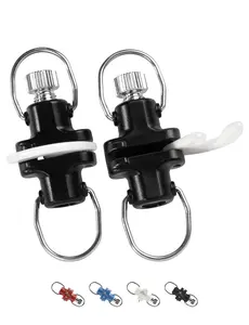 BLUEWING 2pcs Zirconia Outrigger and Flat Line Release Clip for Smooth Release with Integrated Silicon Nitride Bead and UV Resistant POM Housing