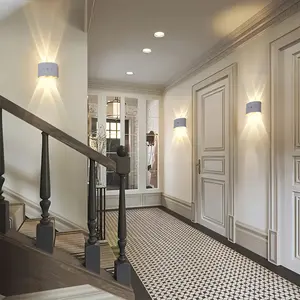 Motion Sensor LED Wall Light, USB Rechargeable, 3 Light Effects, Up-Down Lighting, Bedroom Hallway Stairs Garden Bedside Decor, Dimmable Wall Lamp