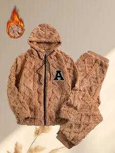 Lambswool Hooded Long Sleeve Sweater Set Texture Three-Dimensional Warm Soft Glutinous Skin-Friendly Fabric Casual Laid-Back Style 18 - 45 Years Old Men and Women Autumn and Winter Daily Commute/Home/Outdoor All-Matching