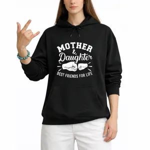 Mom & Daughter Best Friends Hoodie Set – Comfortable Long Sleeve Sweatshirts
