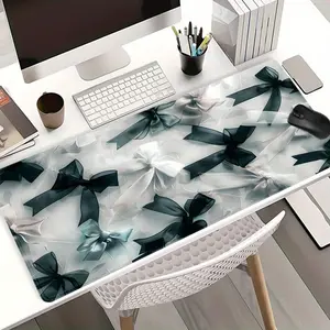 Bow Pattern Mouse Pad, Large Gaming Desk Mat with Non-slip Stitched Edge, Computer Laptop Keyboard Mat for Home Office, Gaming Desk Accessory, Universal Mouse Pad, Non Slip Mousepad, Office Accessories