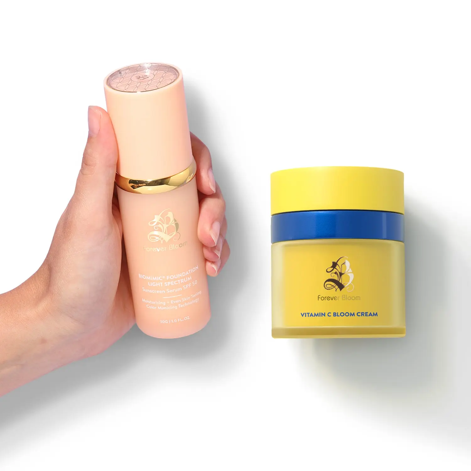 BioMimic® Foundation Light spectrum  and  Vitamin C Bloom Cream