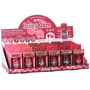 Brillo Labial Brillante Juicy Jam Romantic Beauty - Venta al por Mayor Display 24 Unidades (LG7072)