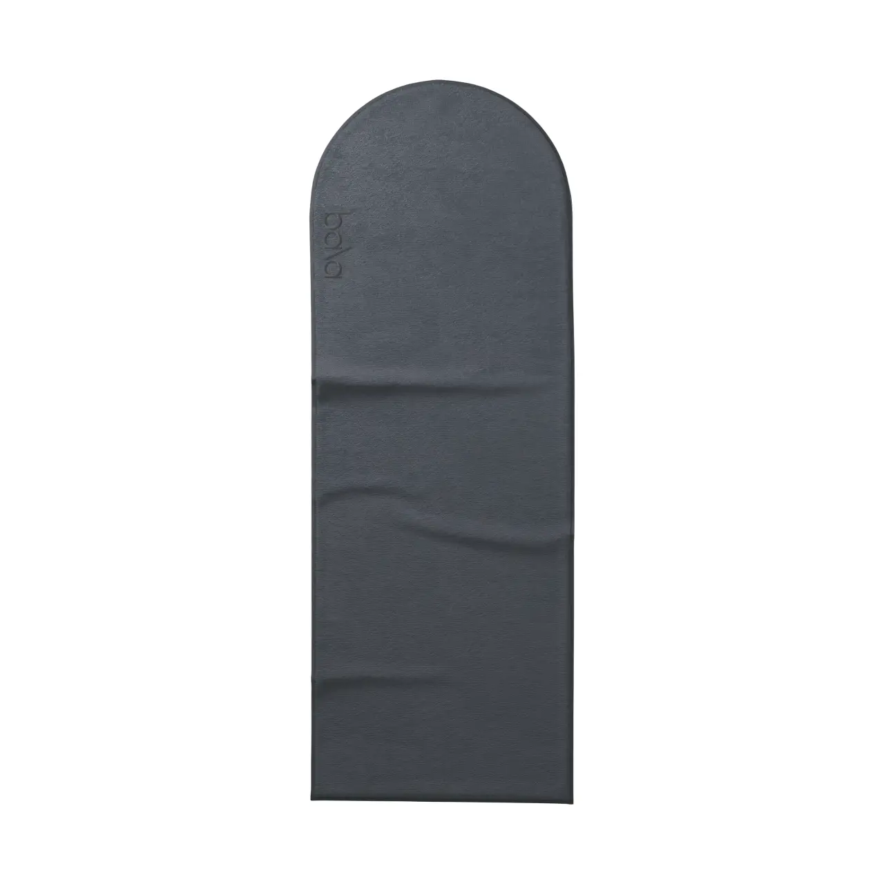 Gray Compact Training Yoga Mat Towel - Absorbent Recycled Fabric, Grip Nubs, Slip Resistant, Ideal for Yoga Practice
