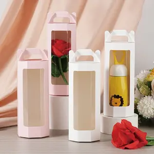 10pcs Creative Octagonal Display Elegant Gift Box, High-Box Transparent Design, Fits Tall Wine Glasses, Incense Sticks, Glass Cups, Gift & Packaging