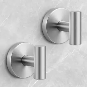 Shower Hooks for Inside Shower,No-Drill Removable&Reusable Towel Hooks for Bathroom,Heavy Duty Suction Cup Hooks for Glass Window,2 Packs(Silver)
