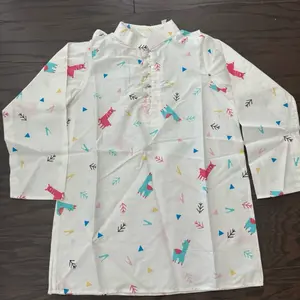 Cotton Kurtha Size 24-34 with Colorful Animal Print and Arrows Design for Product 24-34 Measurements