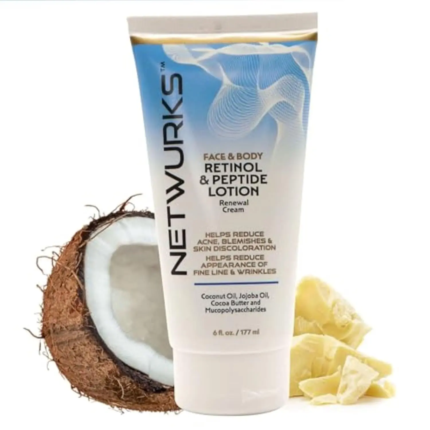 Netwurks Face & Body Retinol & Peptide Lotion 6 fl. oz.