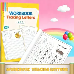 WORKBOOK:A-Z Letter Practice Book, Reusable Handwriting Notebook, Magic Practice Set, Ideal Gift for Students, Back-To-School, Christmas, Birthday