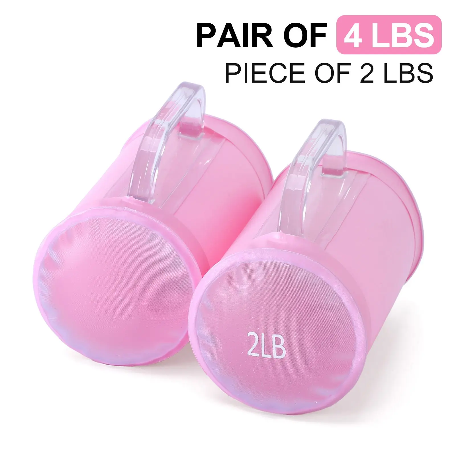 Water Filled Training Weights Set, Travel Weights, Adjustable Weights Dumbbells to 4 Lbs/Pair, for Strength Training