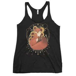 Fox Tank Top | Witchy Whimsigoth Red Fox Women's Racerback Tank