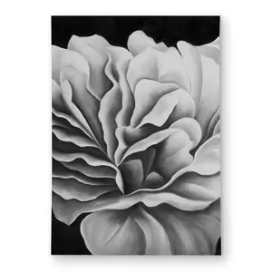 Begin Home Decor C1ROAR57Q989Z3 5 x 7 ft. Beautiful Black & White Flower Rectangle Area Rug - Botanical Bedroom