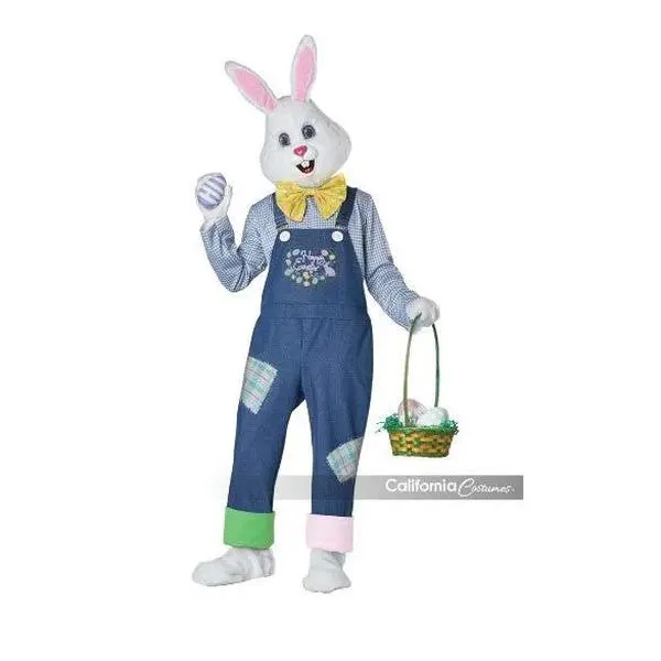 Happy Easter Bunny Rabbit - Overalls - Mascot Costume - 2 Sizes