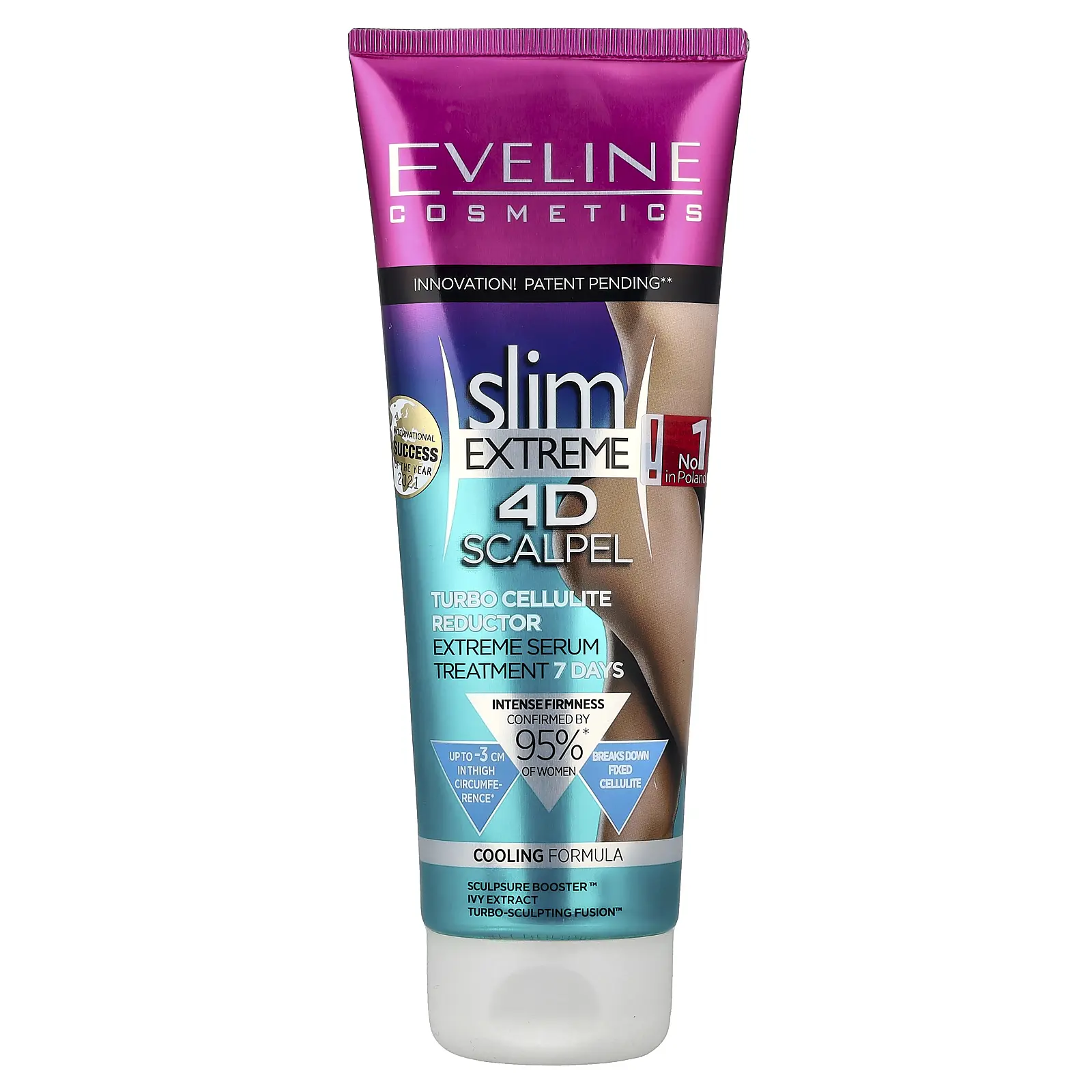 Eveline Cosmetics Slim Extreme 4D Scalpel, Turbo Cellulite Reductor, 8.8 fl oz (250 ml)