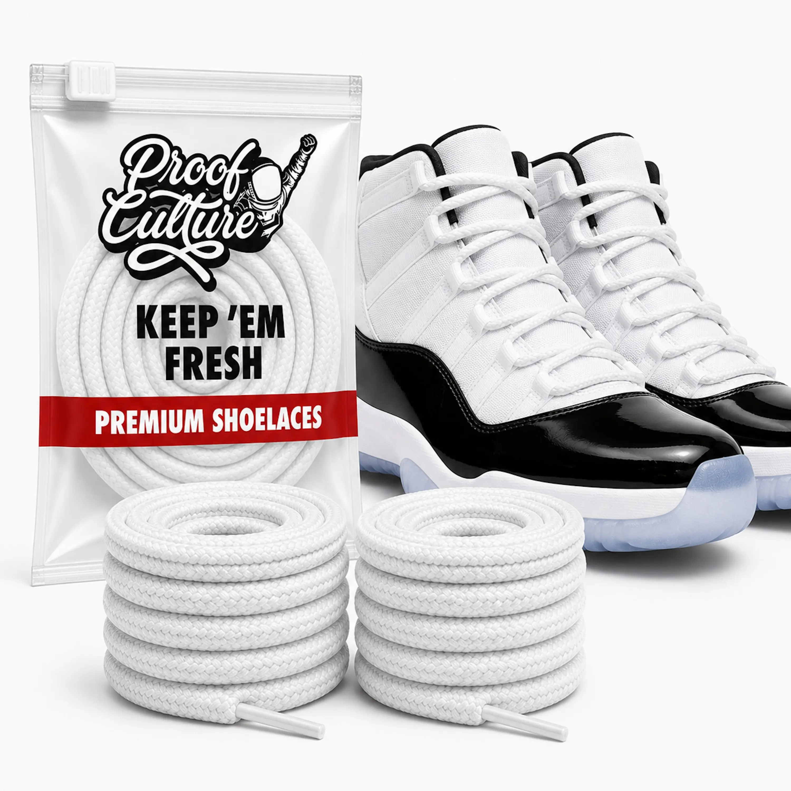 👟 Jordan 11 Laces – The Flagship 1:1 Rope Lace Shoe Laces For Sneakers Sports Shoelaces