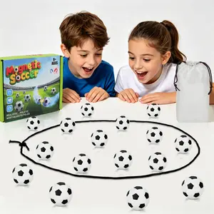 Soccer Magnetic Game with String & 20 Football-Shaped Stones – Fun Puzzle Strategy Games for Family Game Night, Party, Travel & Camping – 2 Player Games for Kids & Adults, Great Gift