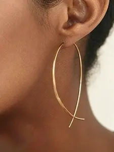 GGIRL Minimalist Spiral Earring Set  Two-Piece Golden & Silver Color Fishtail & Spiral Hoop Earrings Ultra-Lightweight Precise Sizing Exquisite Craftsmanship Versatile Jewelry