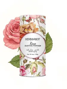 Herb & Root Talc Free Body Dusting Powders. Rose, Vanila, Sandalwood, Lavender, Jasmine, and Gift Sets (Full Size, Rose)
