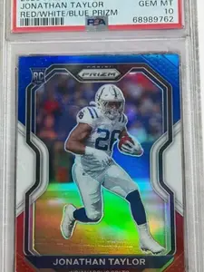 2020 Panini Prizm Jonathan Taylor Red/White/Blue Collectible Card PS