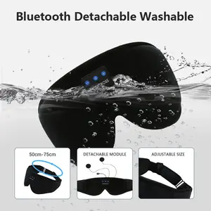 3D Bluetooth Sleep Mask with Headphones, Wireless Music Sleep Headband Eye Mask for Side Sleepers,Sleeping Comfortable  Relaxation Light Blockin Travel, Gift Facial Foam Soothing Black