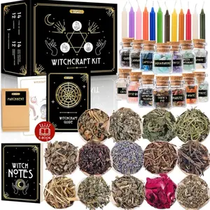 Custom Spell Kit for SUCCESS & LUCK Box Fragrance essential oils spell casting herbs flowers precious gens real crystals jewelry